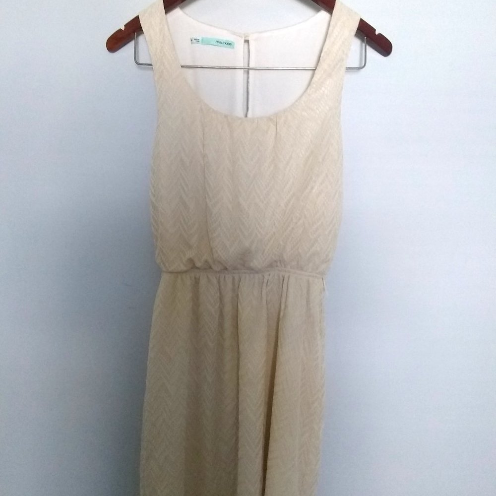Maurices Ivory Lace Overlay Sleeveless Fit and Flare Mini Size Small Dress